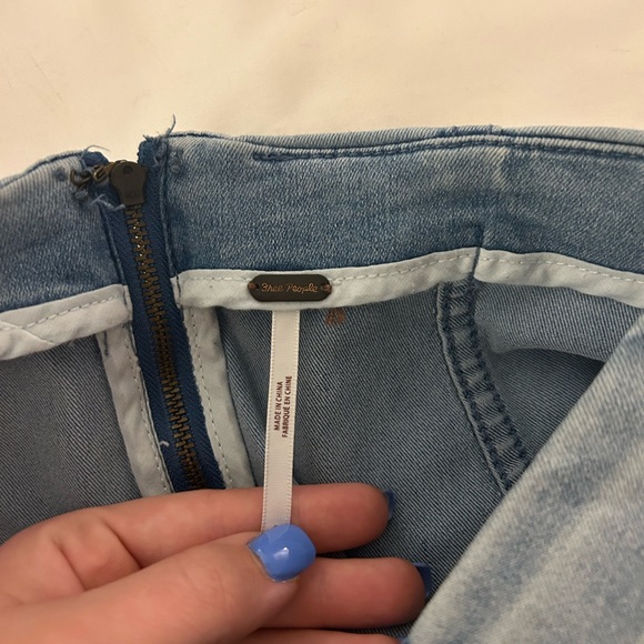 Free People Denim Modern Femme Mini Skirt - light wash - Picture 6 of 7